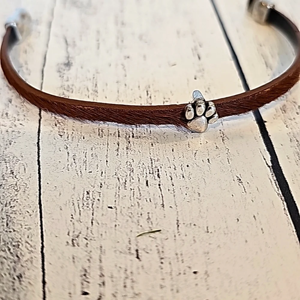 HAND MADE COWHIDE LEATHER DOG BRACELET
